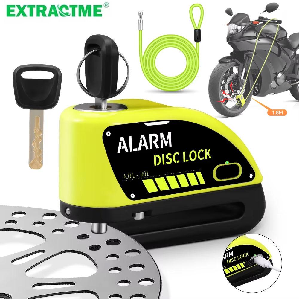 Disc Lock Brake - Extractme motorfietsslot met 110dB alarm Fiets