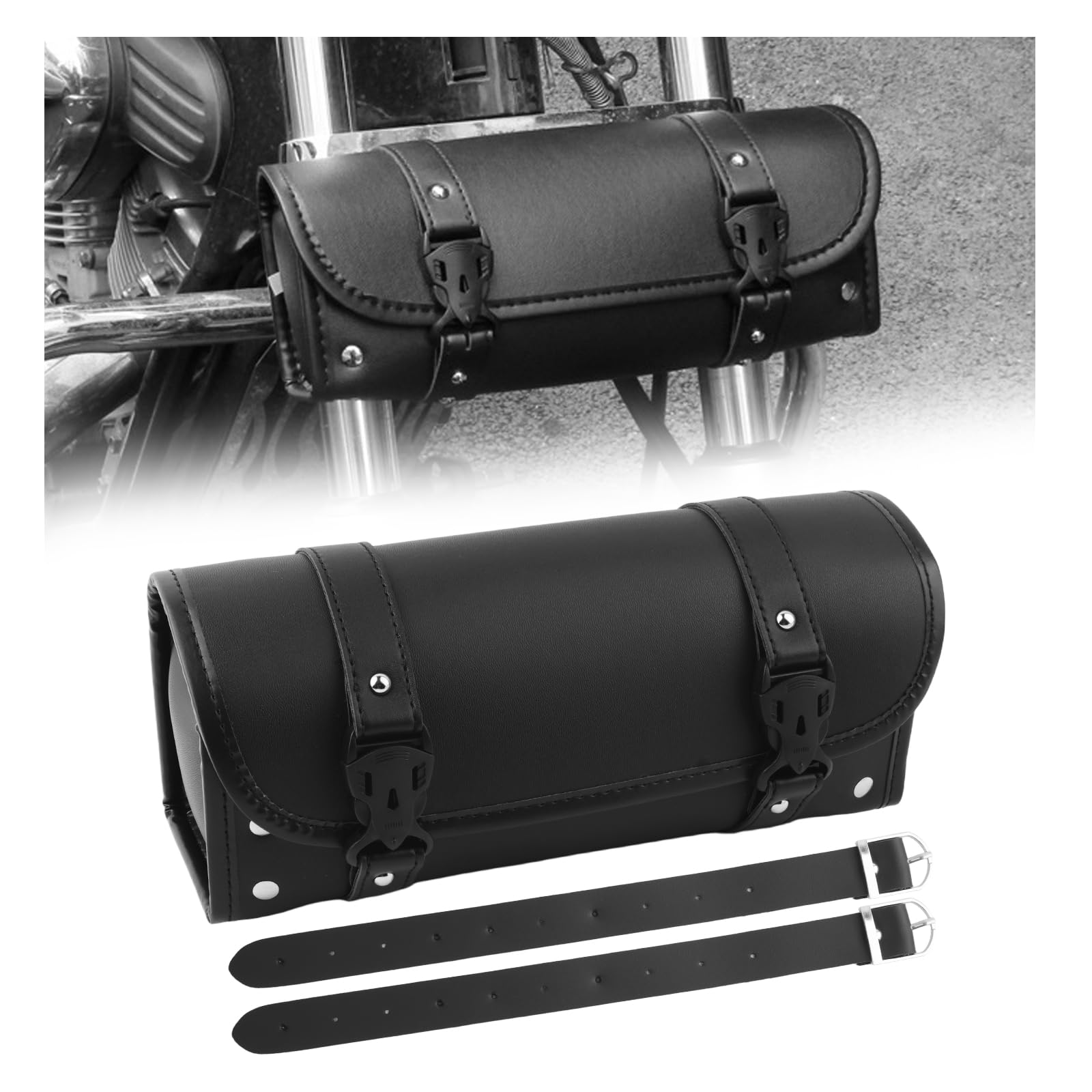 Motorcycle Gear Vintage - Motorfiets Vintage lederen stuurtas Multifunctionele opbergtas