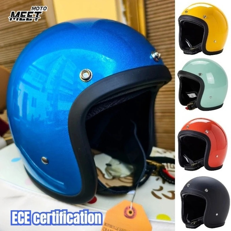 Motorcycle Gear Vintage - Japanse Korea Stijl Open Gezicht Motorhelm