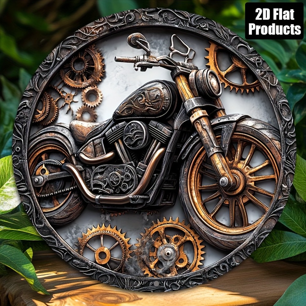 Motorcycle Gear Vintage - Motorcycle Vintage metalen bord - 8x8