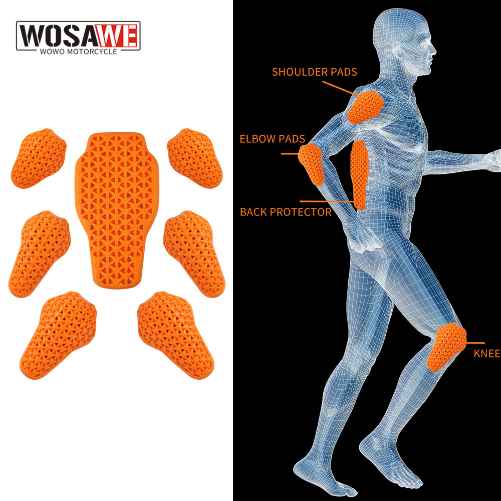 Motorcycle Gear Cycle - WOSAWE Motorjas Voeringbeschermers Pad Schouders Elleboogrug