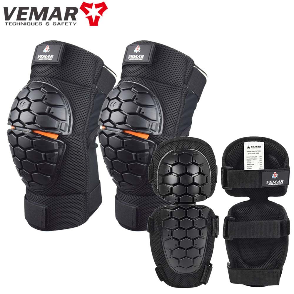 Motorcycle Gear Alpine - Vemar Motorfiets Knie Elleboogbeschermers Set Volwassen