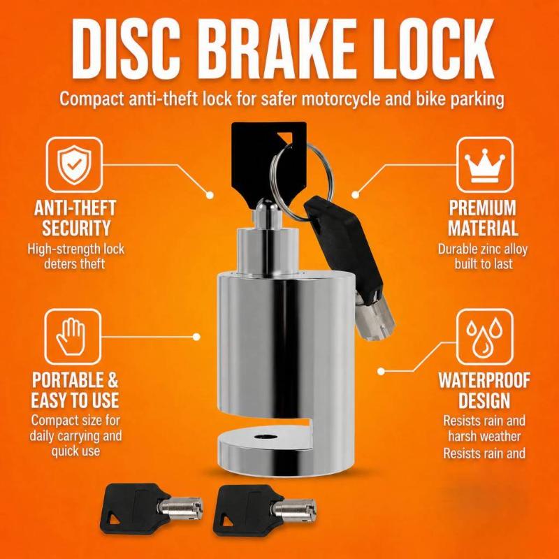Universele motorfiets schijfre - Disc Lock Brake recensie en prijs
