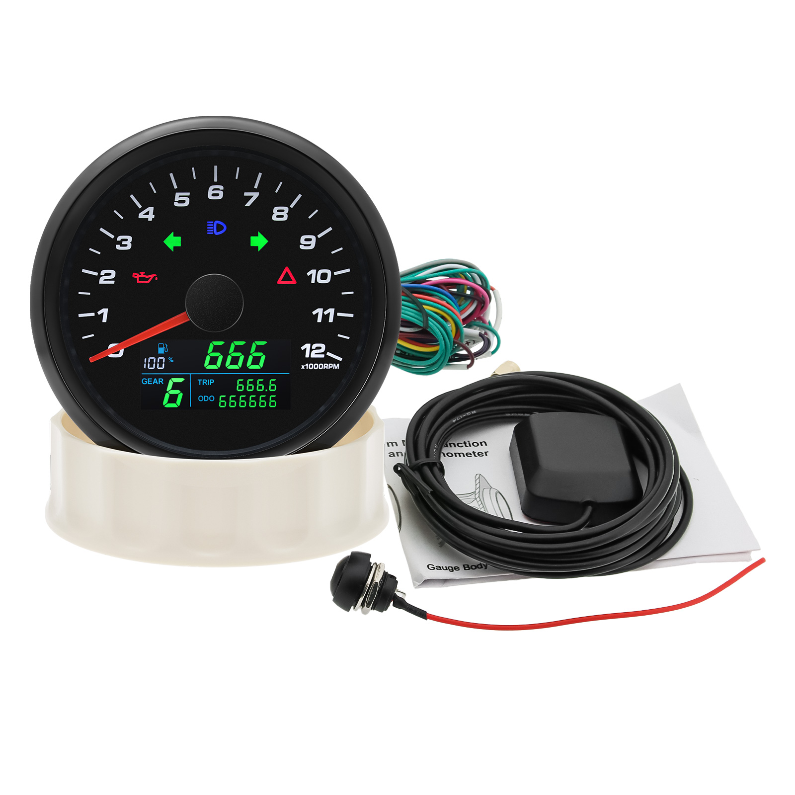 6 in 1 0-12000 RPM Toerentelle - Motorcycle Gear Levels recensie en prijs