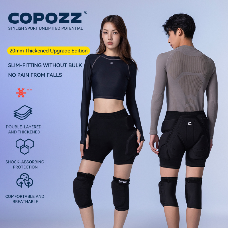 COPOZZ Verbeterde ski-kniebesc - Motorcycle Gear Protection recensie en prijs