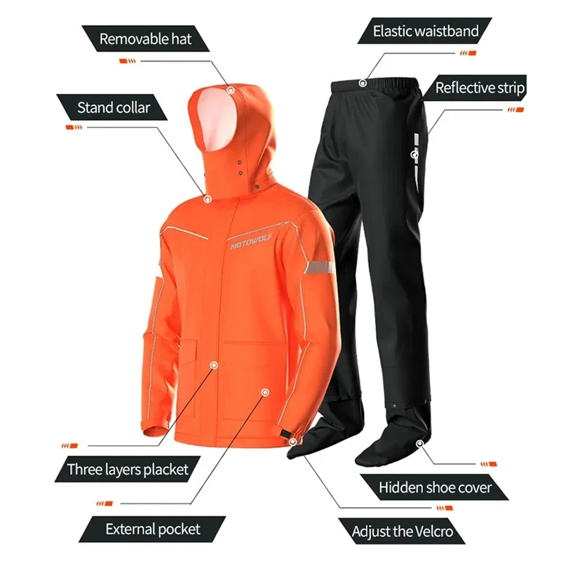 Split motorfiets regenjas pak  - Motorcycle Rain Suit recensie en prijs