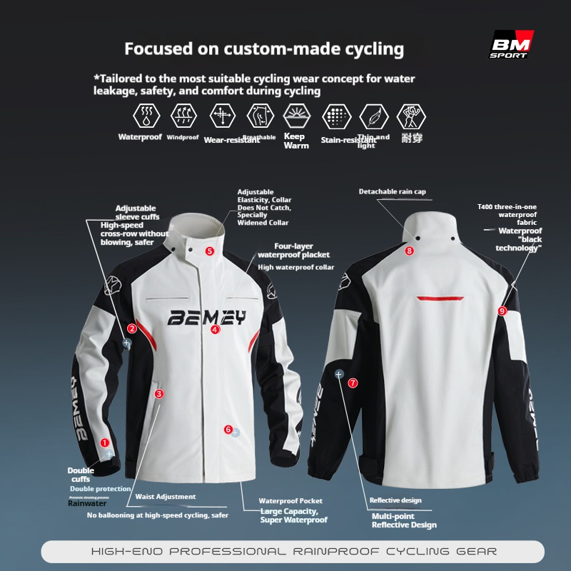 Motorregenjas voor heren, Take - Motorcycle Rain Suit recensie en prijs